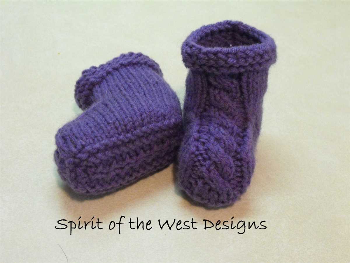 Basic booties knitting pattern