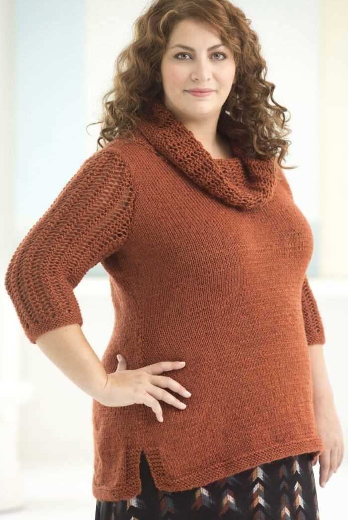Free knitting pattern for ladies cowl neck sweater