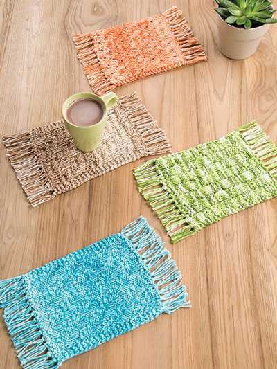 Free knitted mug rug patterns