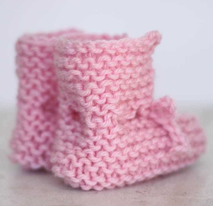 Easy baby booties knitting pattern free