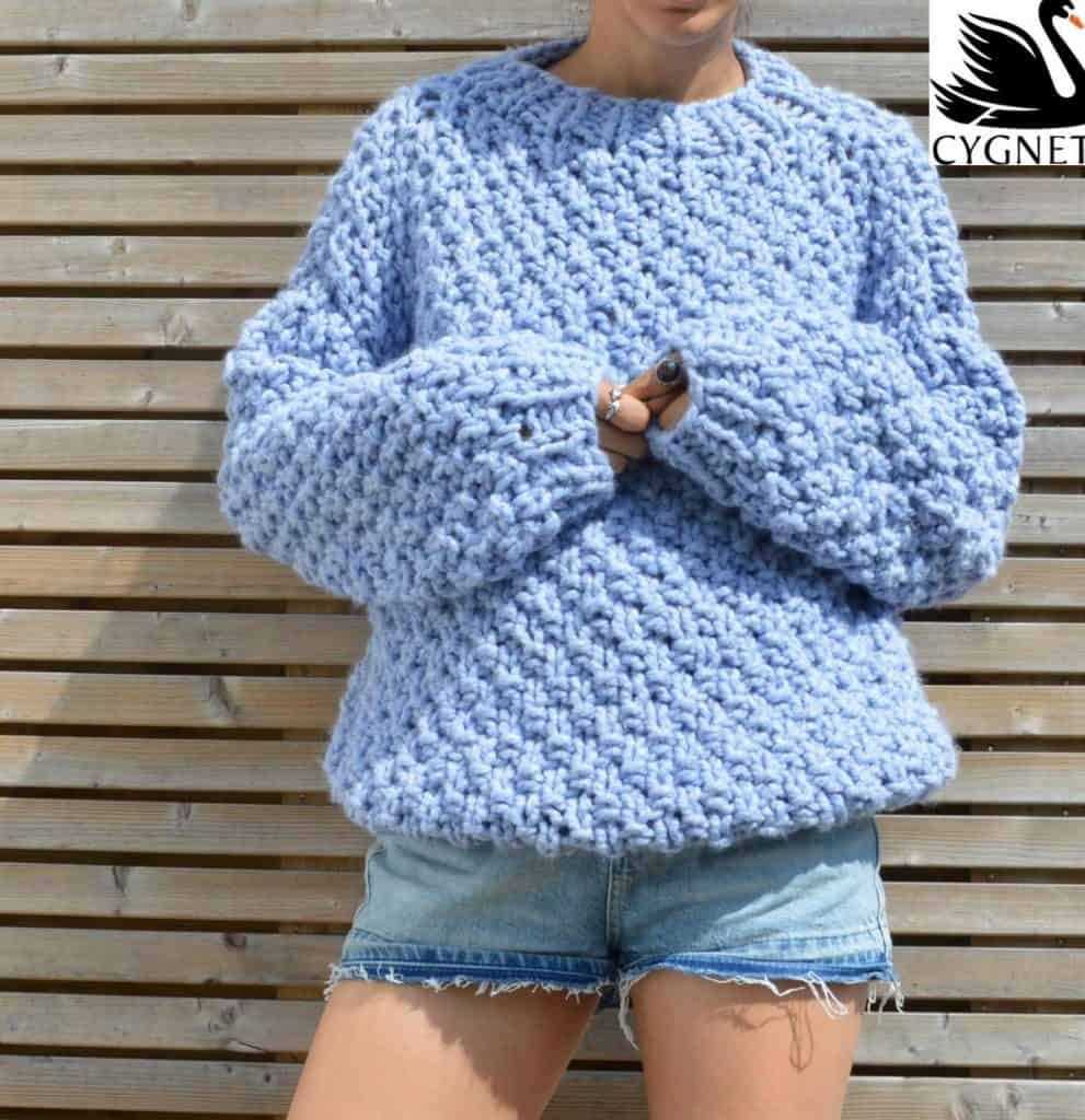 Easy chunky sweater knitting pattern