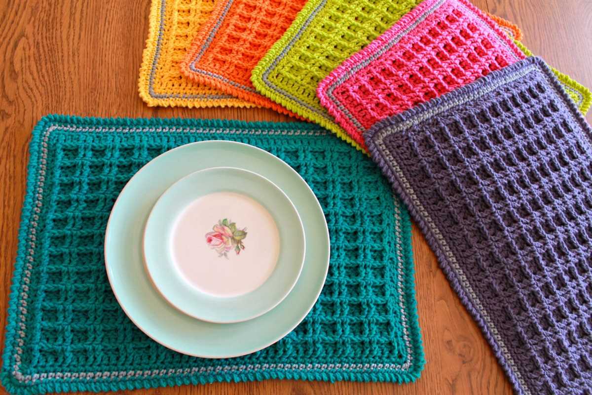 Easy knit placemat patterns