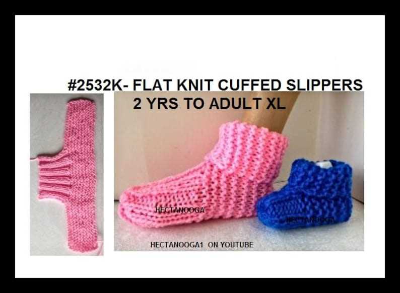 Easy mens knitted slipper pattern
