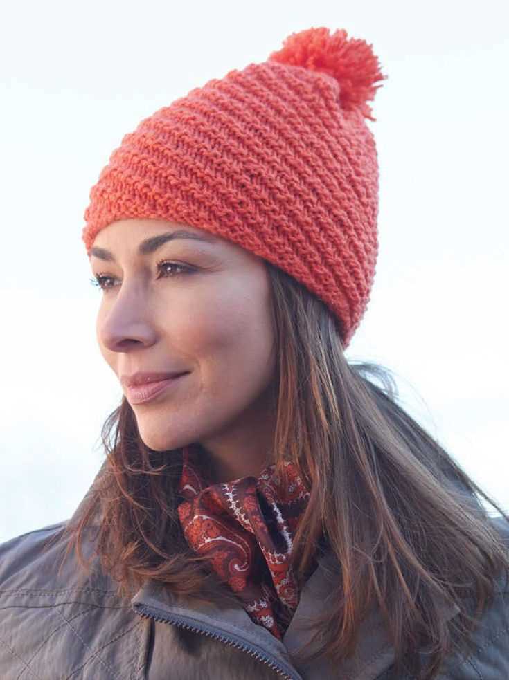Easy pom pom hat knitting pattern