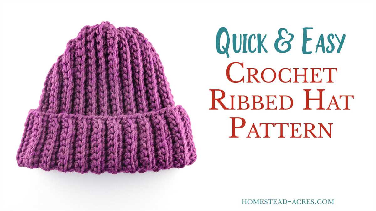 Easy rib knit hat pattern
