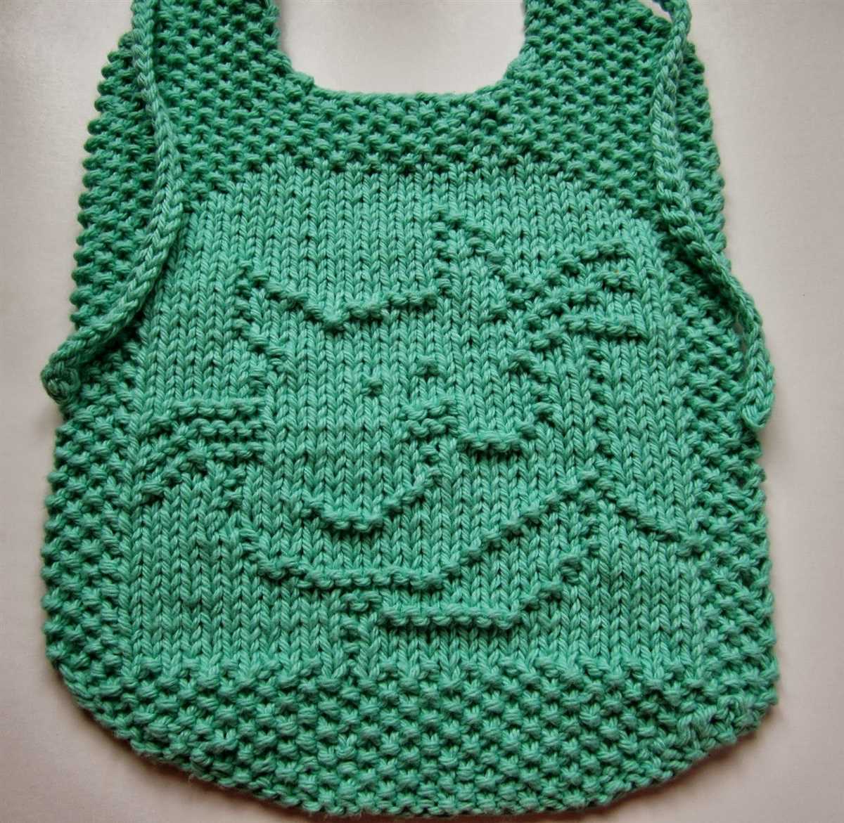 Easy stay on bib knitting pattern