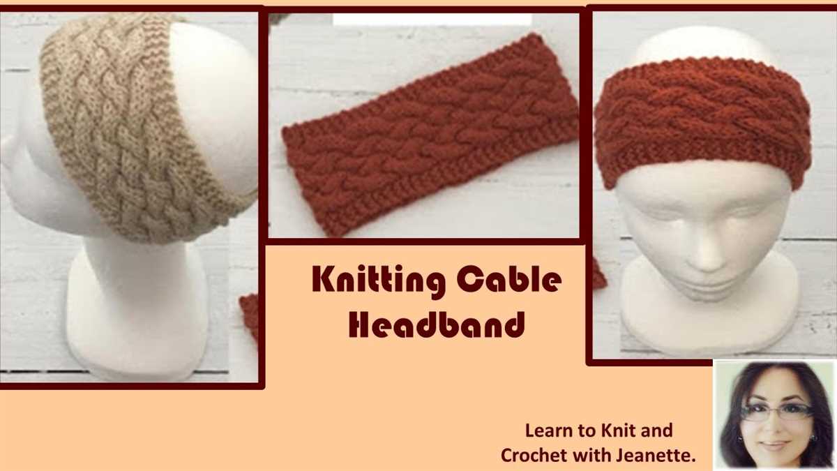 Easy cable knit headband pattern