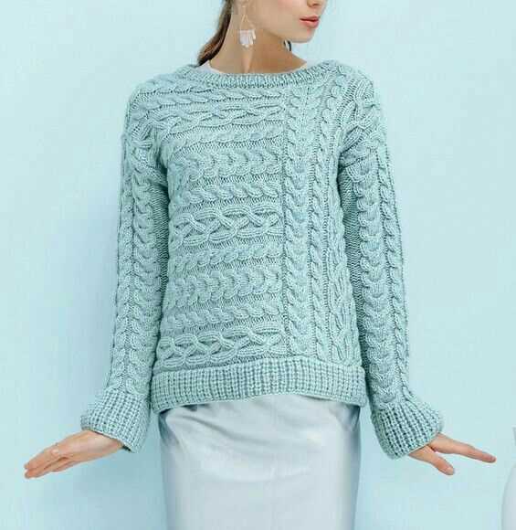 Easy cable knit sweater pattern free