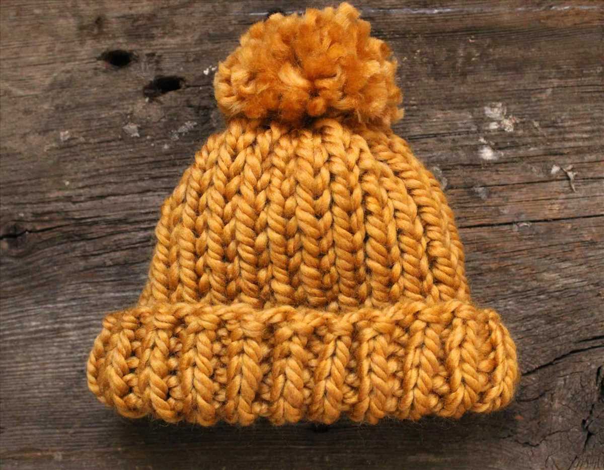 Easy knit hat pattern bulky yarn