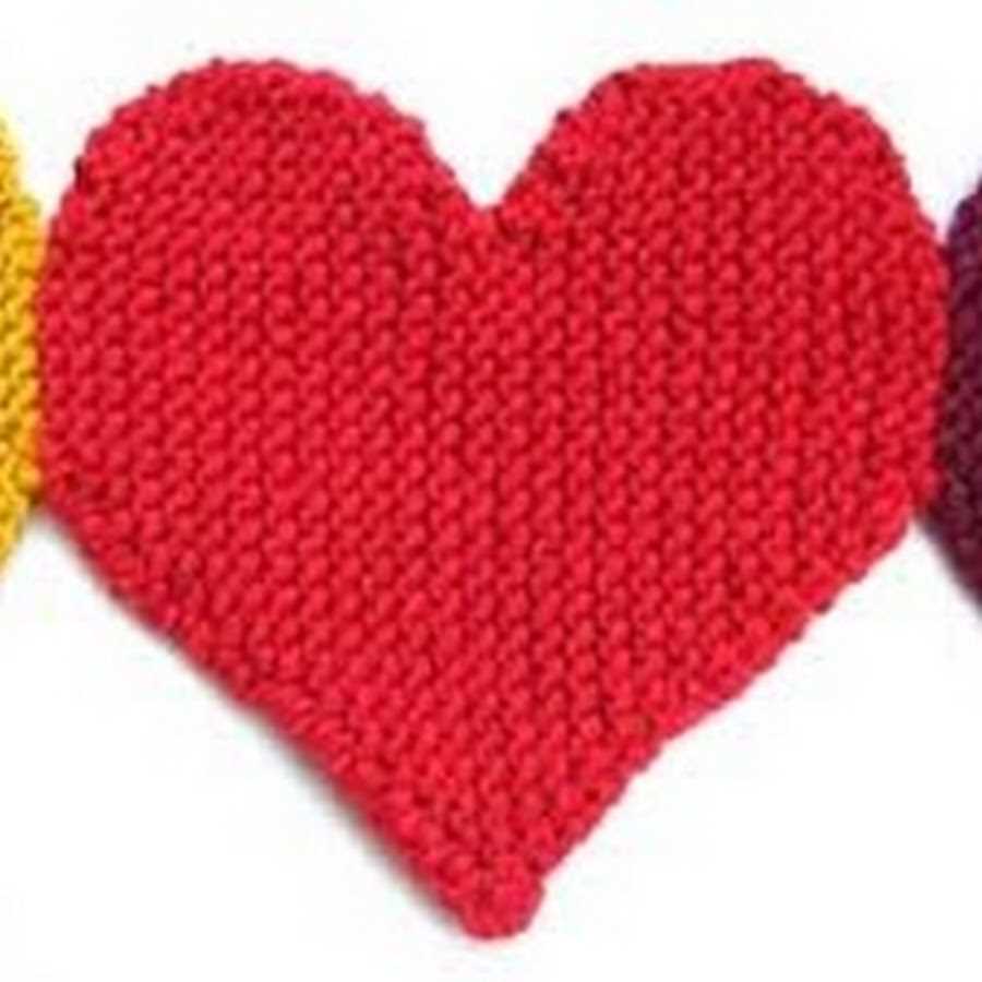 Easy knitted heart pattern