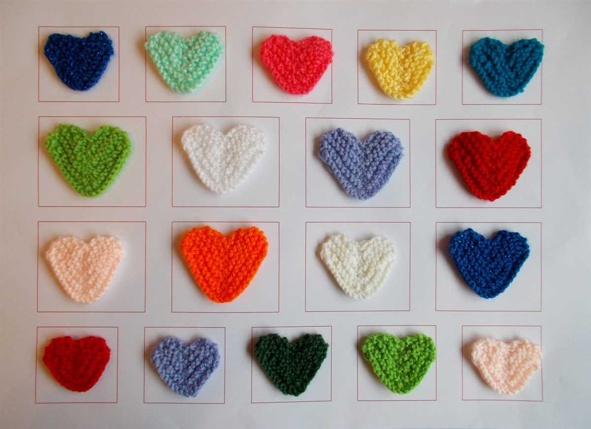 Easy knitted heart pattern