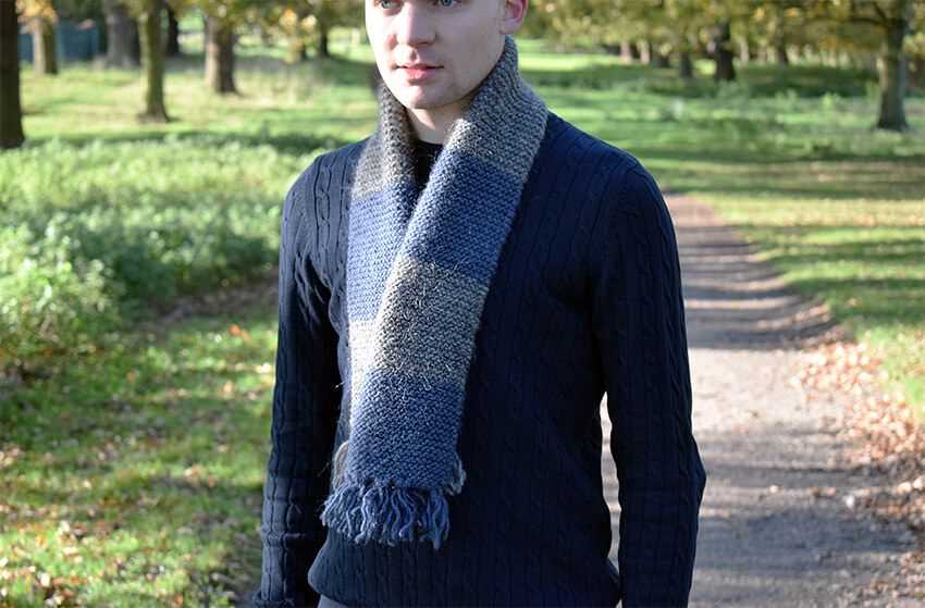 Easy knitting pattern for mens scarf