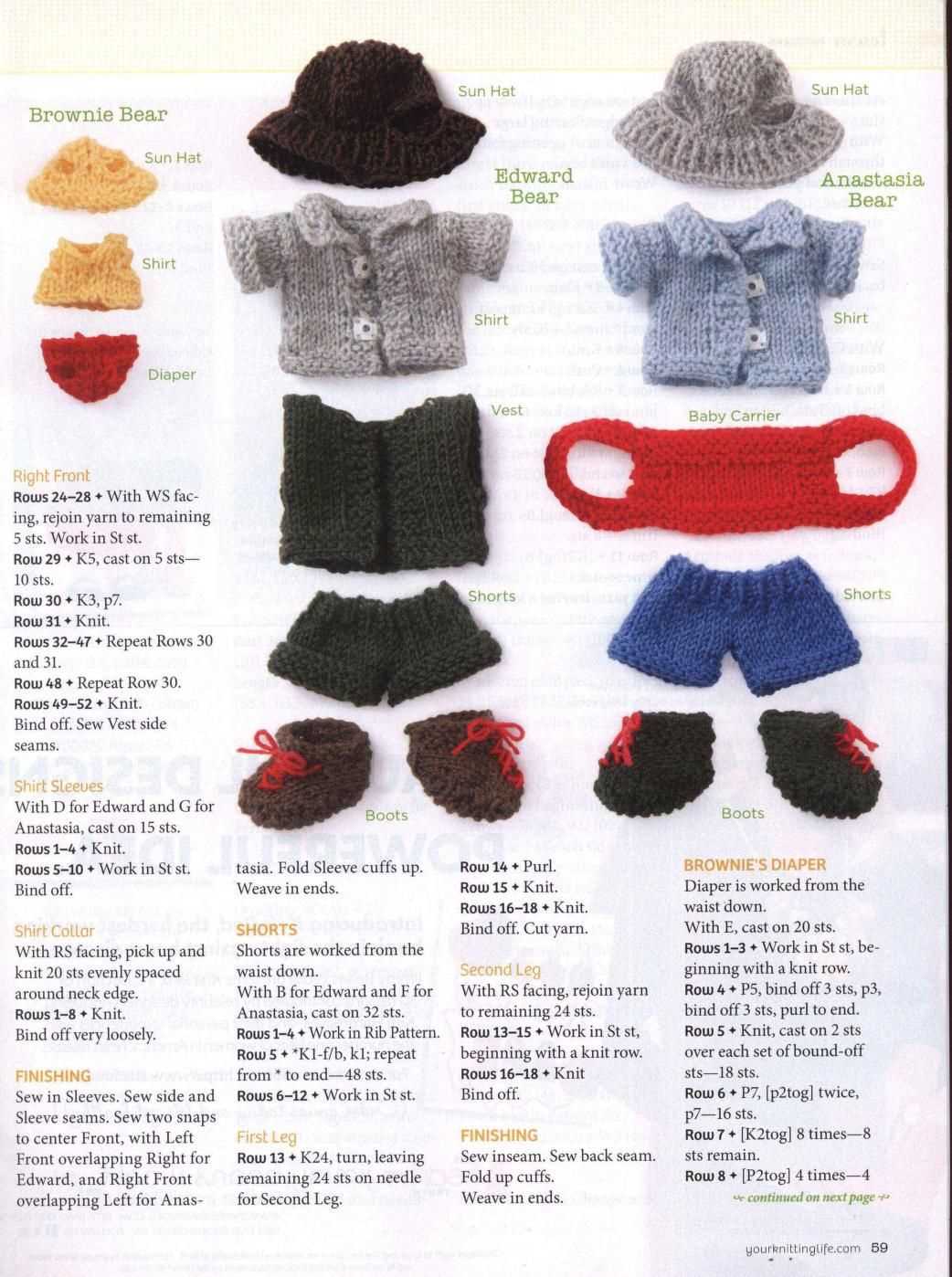 Easy knitting patterns for dolls clothes