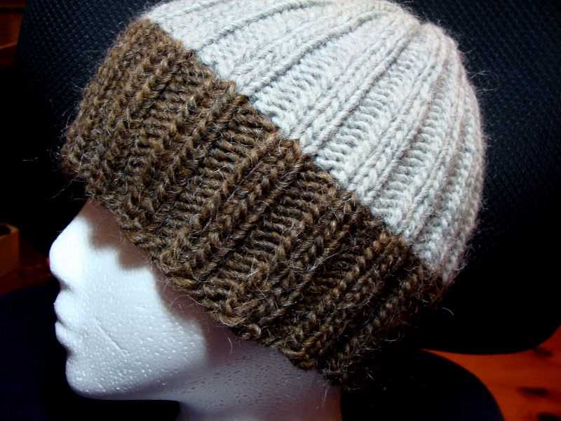 Easy rib knit hat pattern