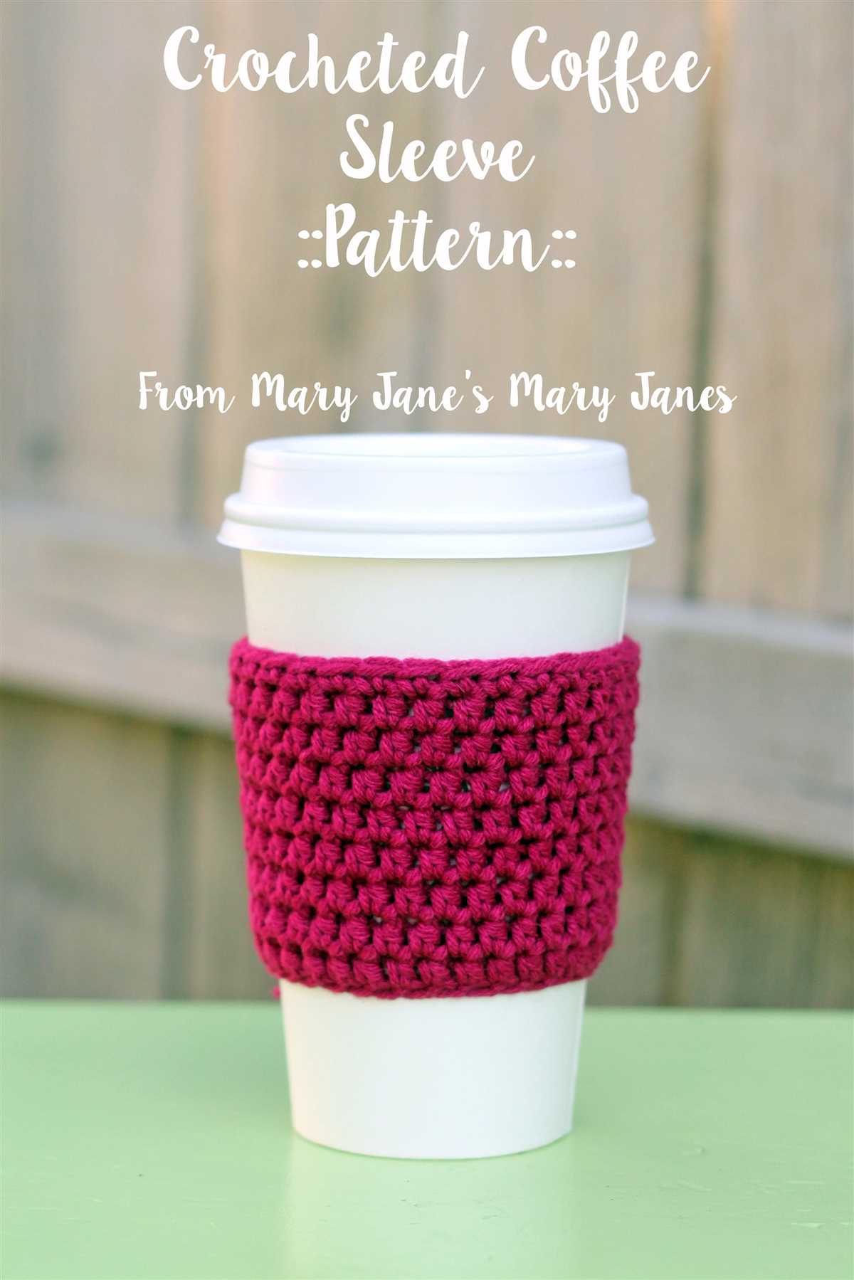 Coffee sleeve knitting pattern