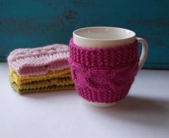 Knitted mug warmers free pattern