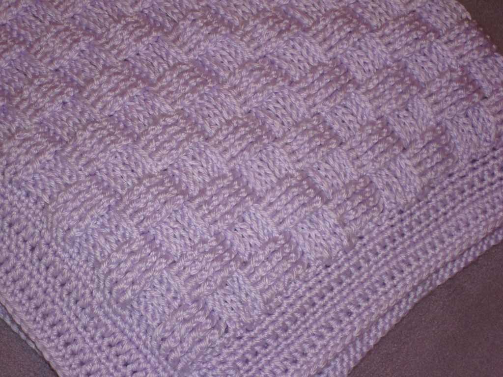 Basket weave blanket pattern knit