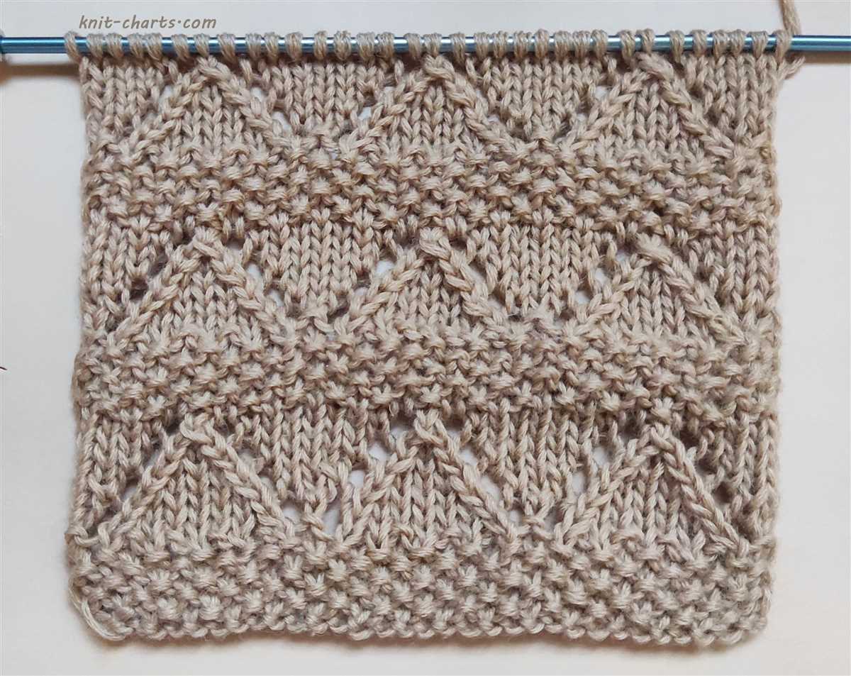 Zig zag lace knitting pattern