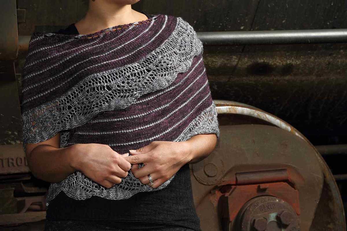 Origami shawl knitting pattern