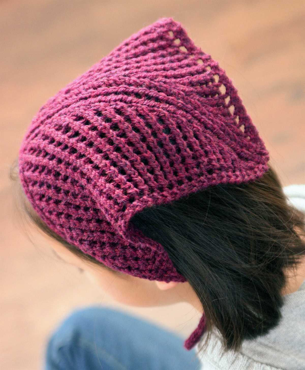 Free knit bandana pattern
