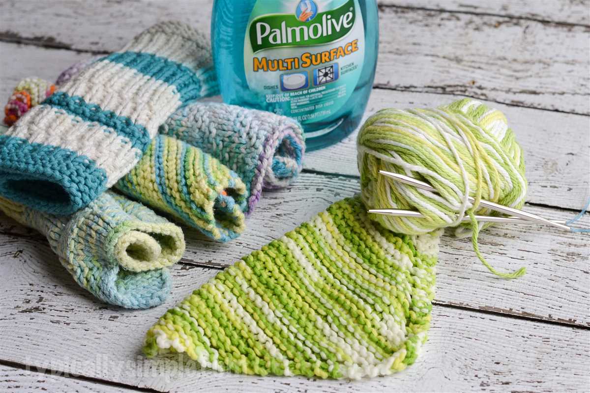 Knitted dishcloth pattern easy