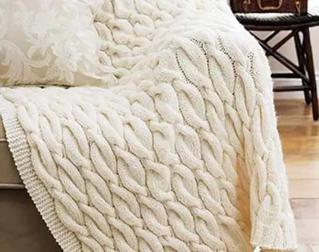 Cable knit blanket pattern