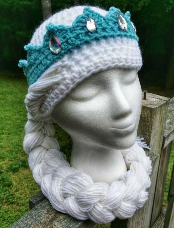 Elsa knitted hat pattern