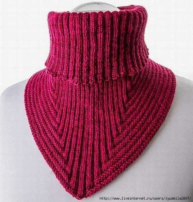 Cowl neck scarf knitting pattern