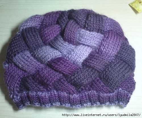 Entrelac beret knitting pattern