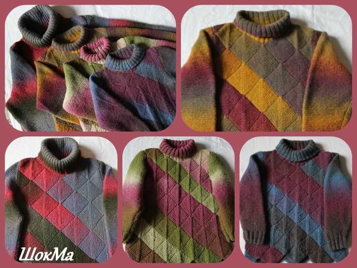 Entrelac knitting patterns sweater