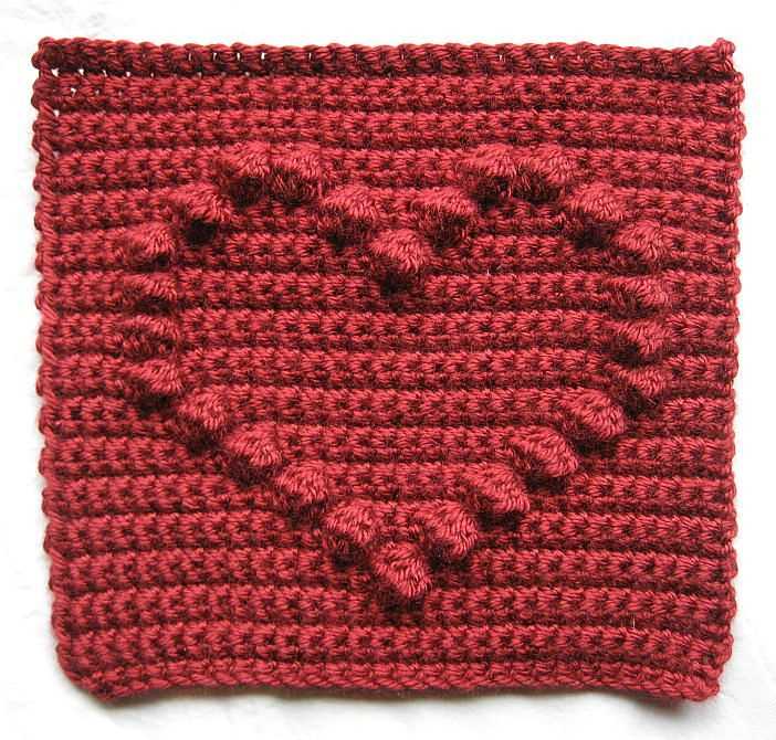 Heart knitting pattern chart
