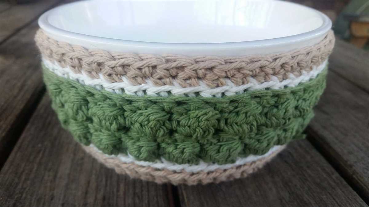 Free knitted bowl cozy pattern