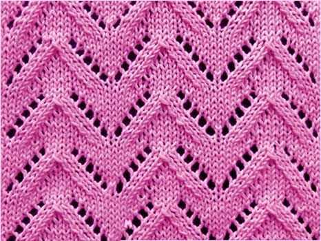 Chevron pattern knitting