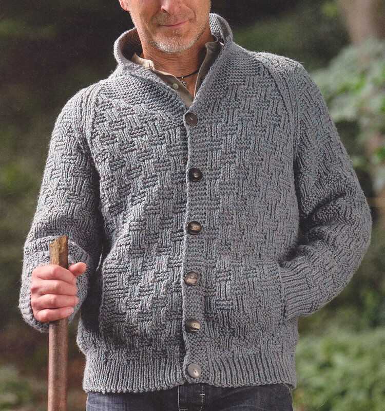 Mens knit cardigan pattern