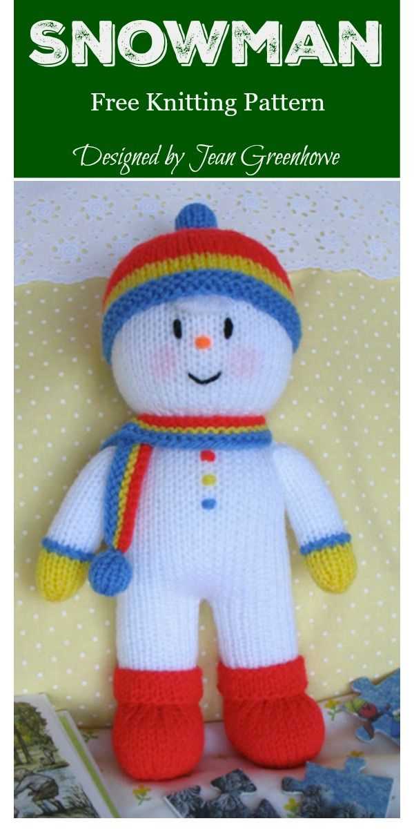 Snowman free knitting pattern