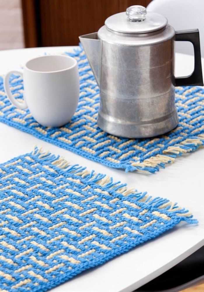 Knit placemats pattern