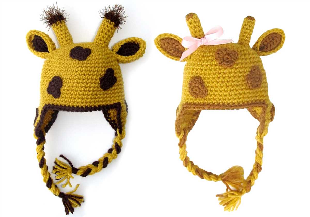 Giraffe hat knitting pattern