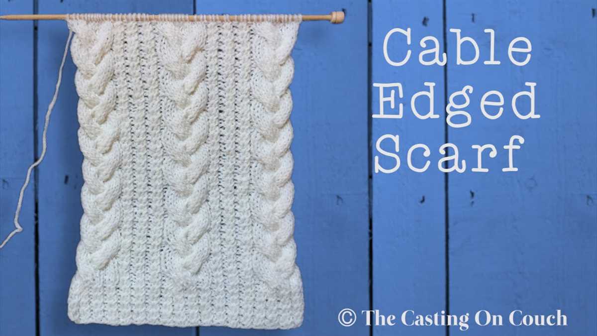 Bulky cable knit scarf pattern