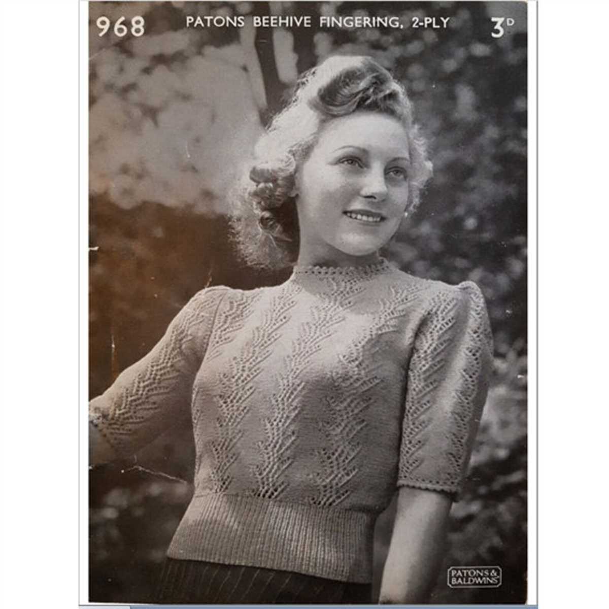 Etsy vintage knitting patterns