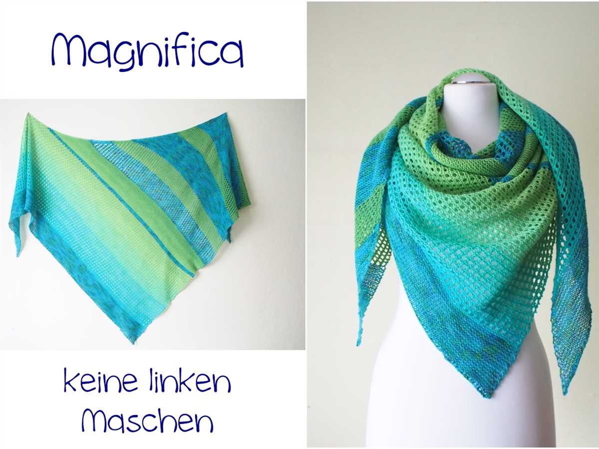 Simple triangle shawl knitting pattern