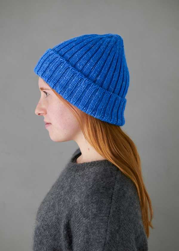 Ribbed knit beanie pattern free