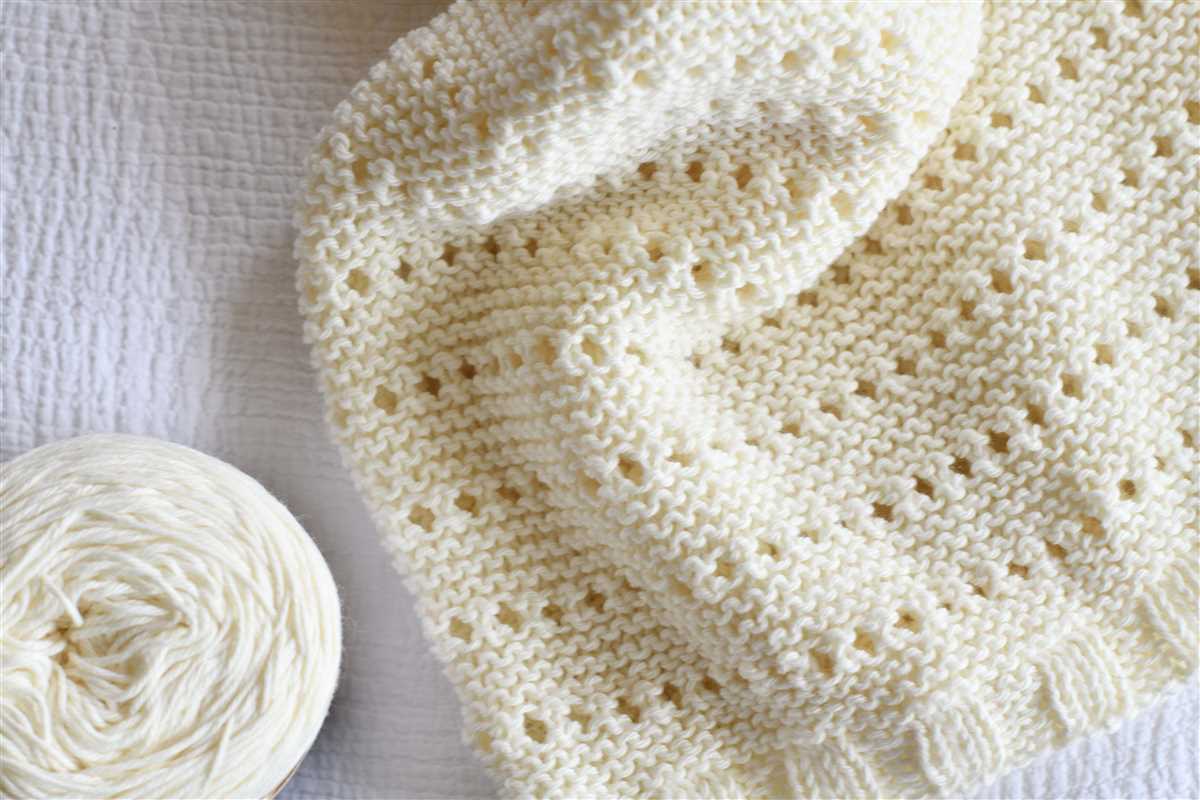 Eyelet blanket knitting pattern