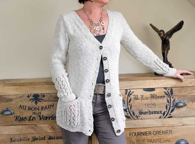 Knitting pattern hooded cardigan