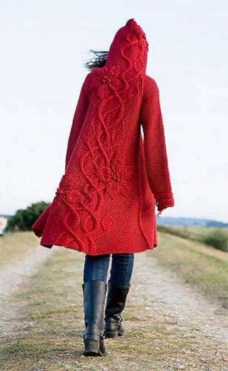 Long sweater coat knitting pattern