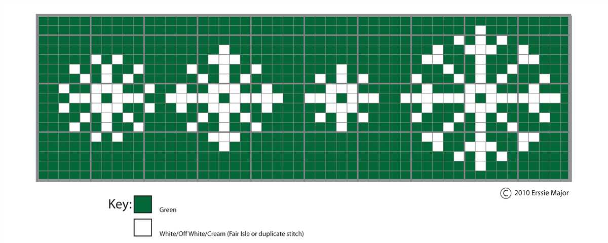 Fair isle snowflake knitting pattern