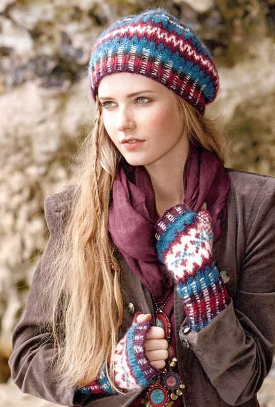 Fair isle beret knitting pattern