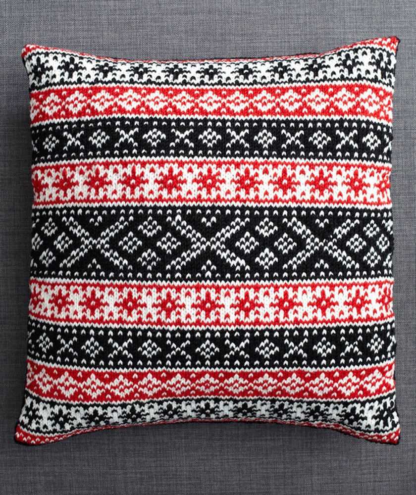 Fair isle cushion cover knitting pattern