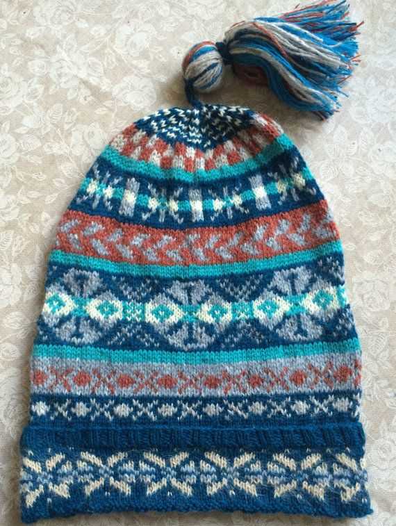 Fair isle fisherman's kep knitting pattern