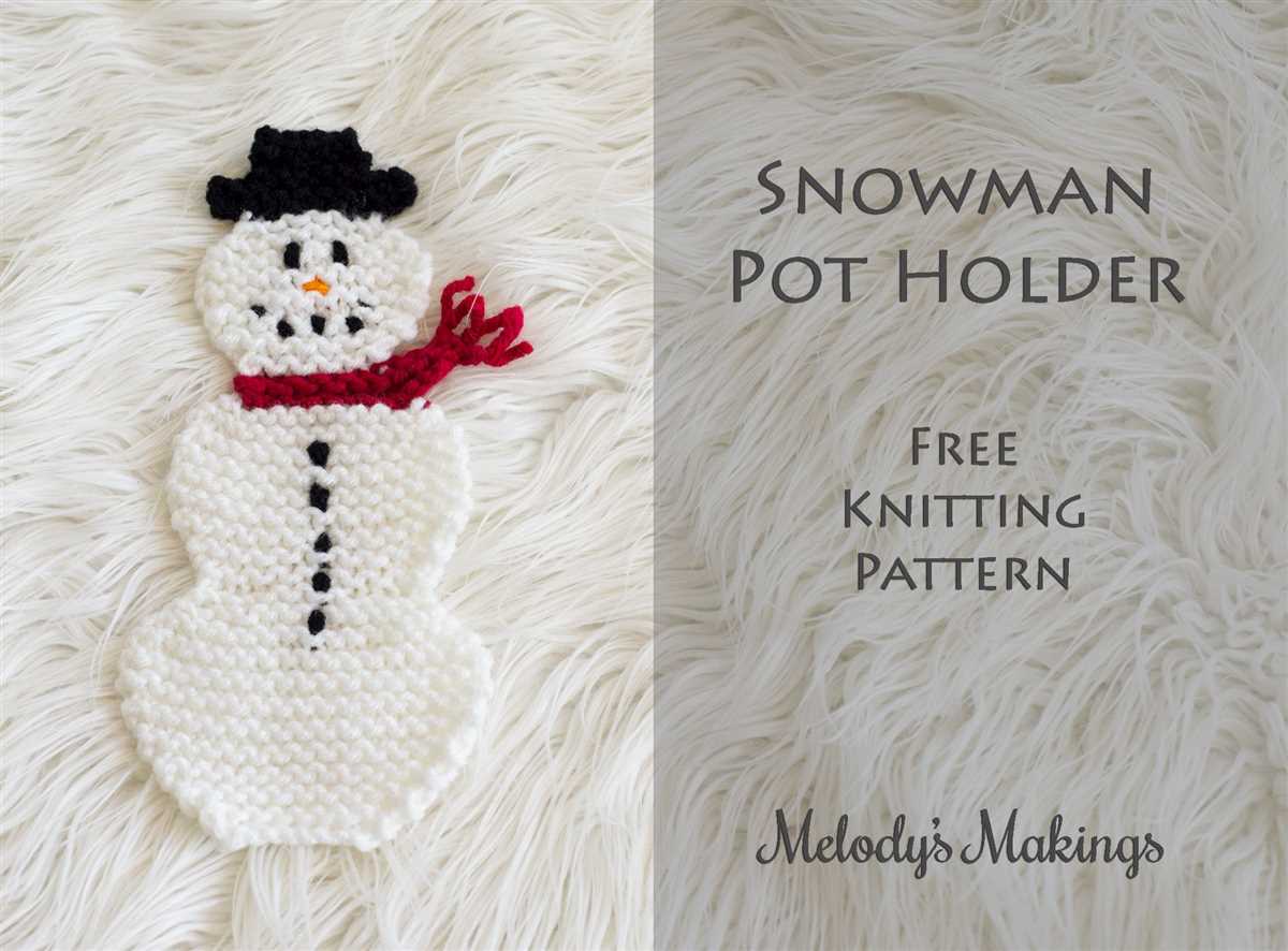 Knit snowman pattern