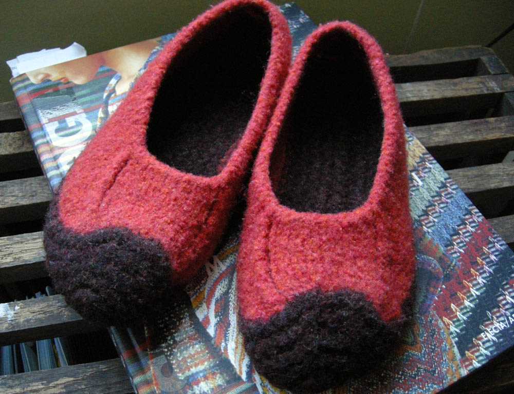 Felted slippers knitting pattern free
